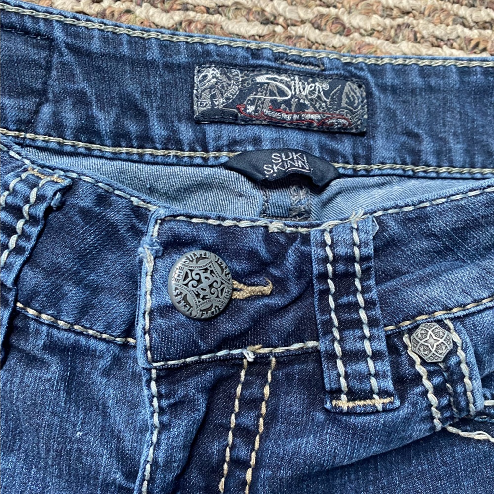 Y2k Silver Jeans